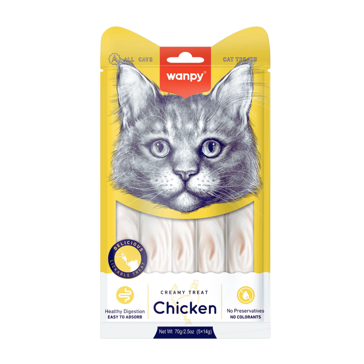 Wanpy Creamy Treat Chicken (5×14g)