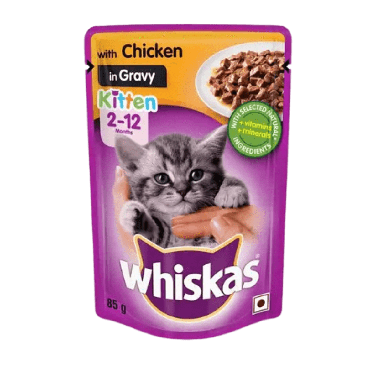 Whiskas Kitten Cat Pouch Chicken 85gm